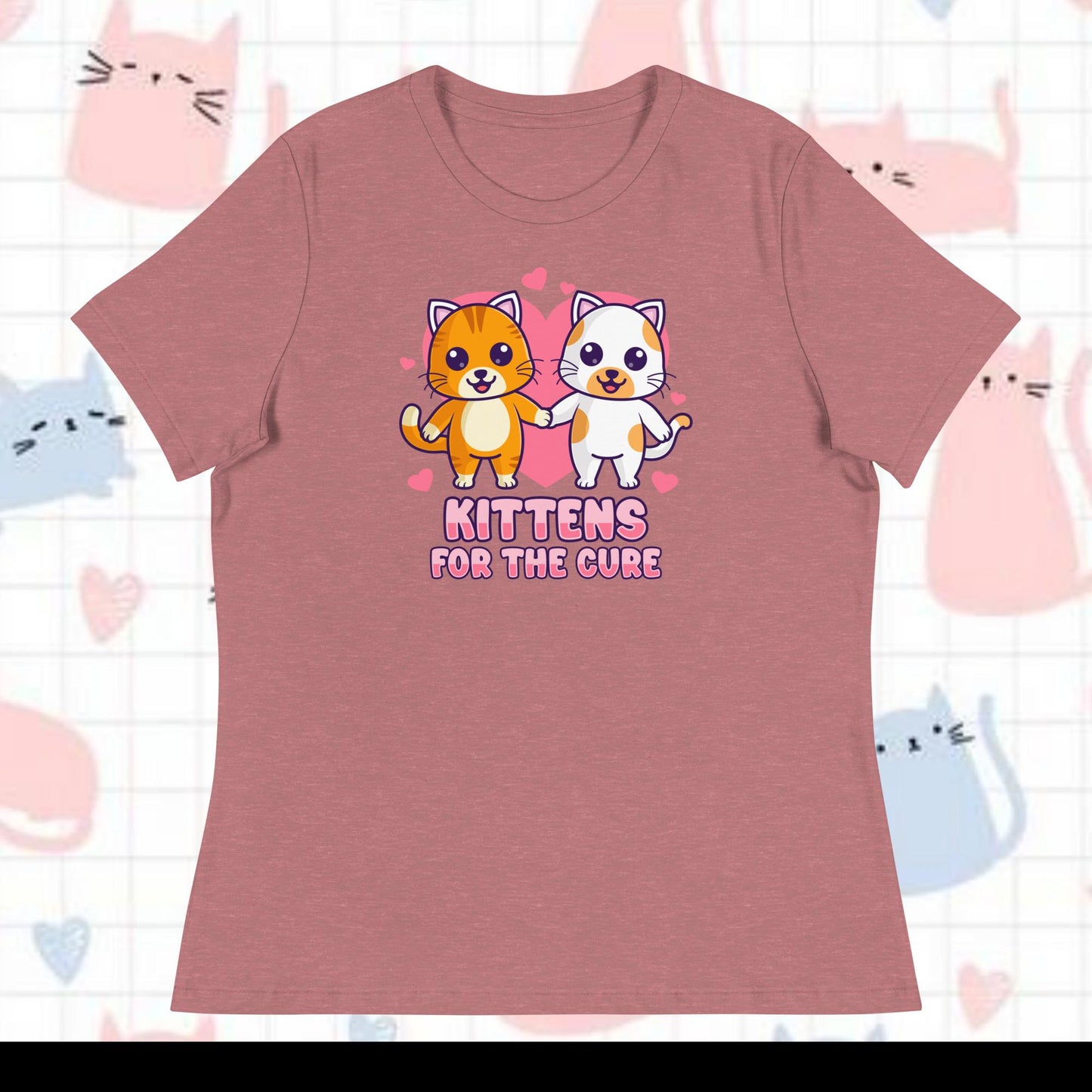 Kittens for the cure - breast cancer awareness Women's Relaxed T-Shirt