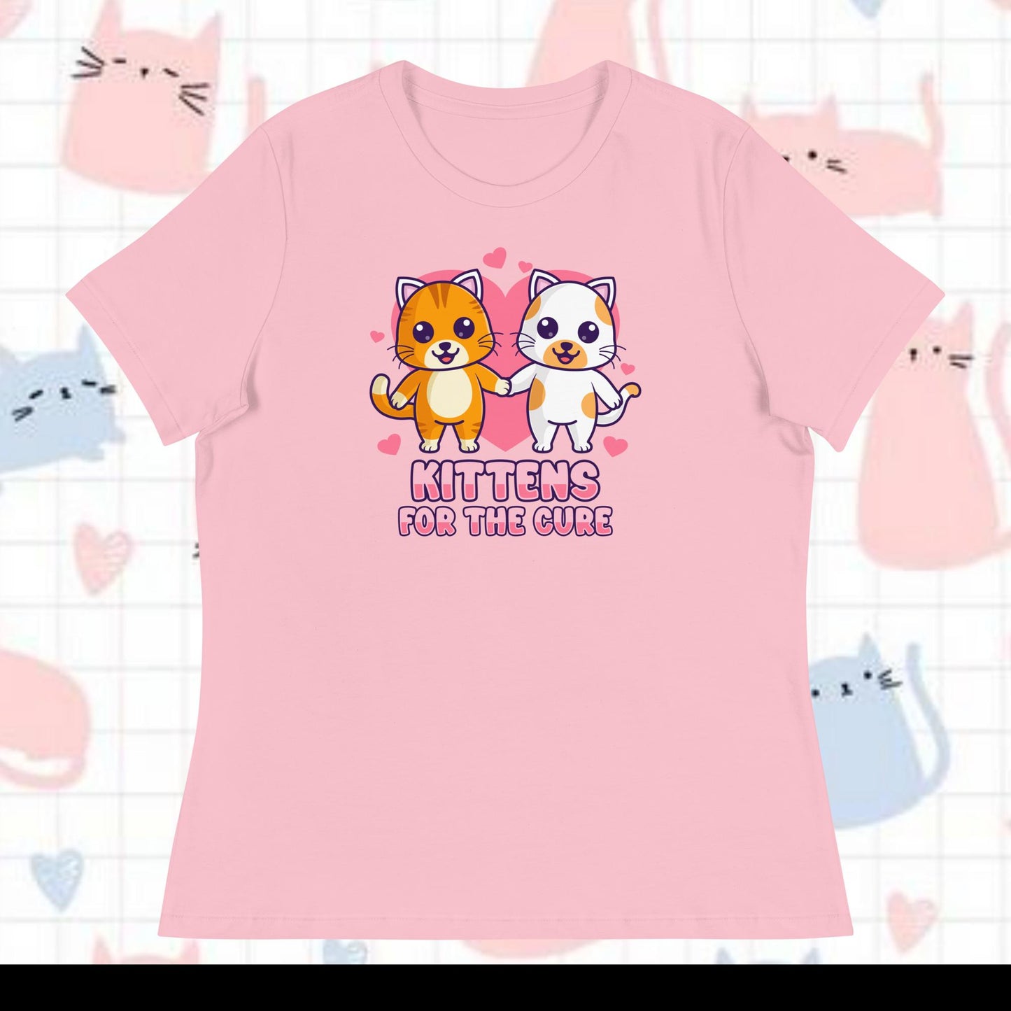 Kittens for the cure - breast cancer awareness Women's Relaxed T-Shirt