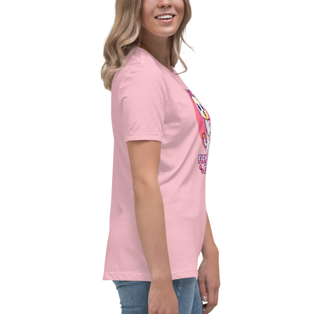 Fight Like a Kitten - Breast Cancer Awareness - Women's Relaxed T-Shirt